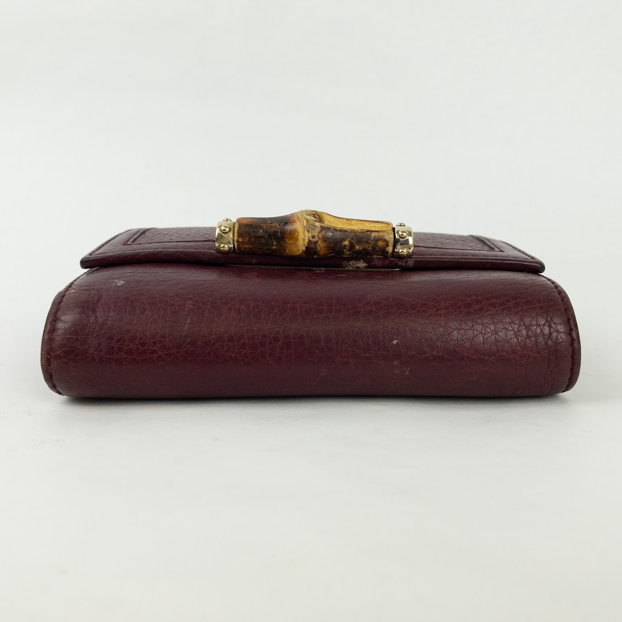 Gucci Burgundy Bamboo Wallet