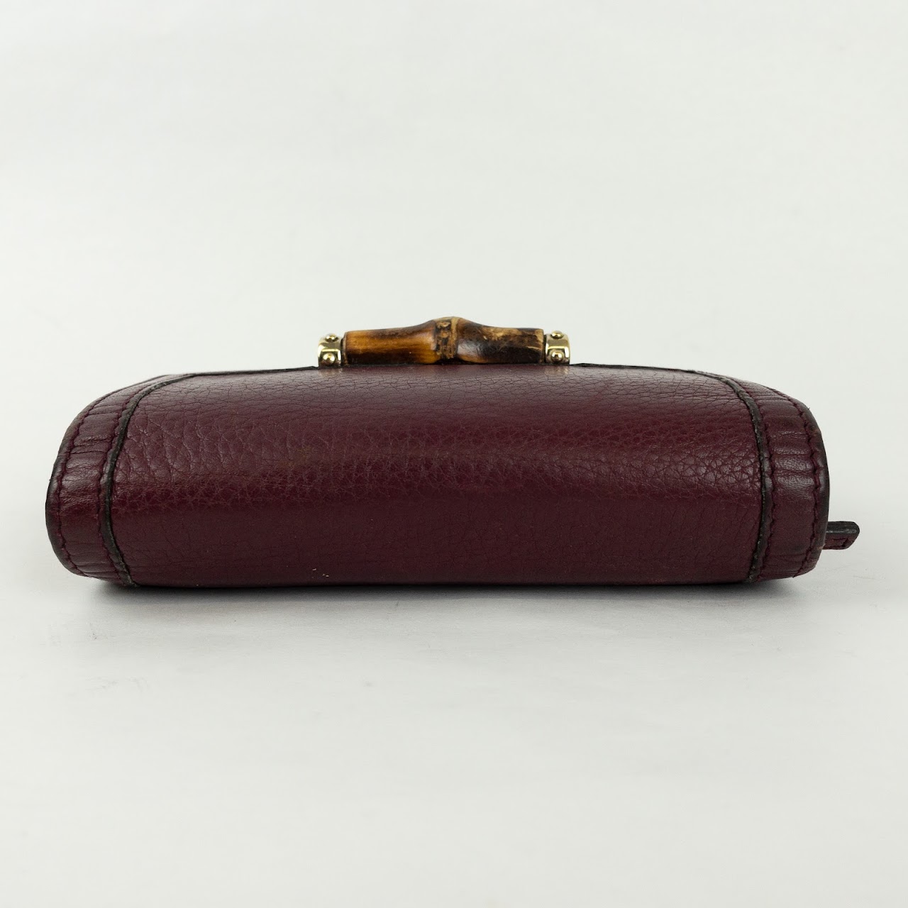 Gucci Burgundy Bamboo Wallet