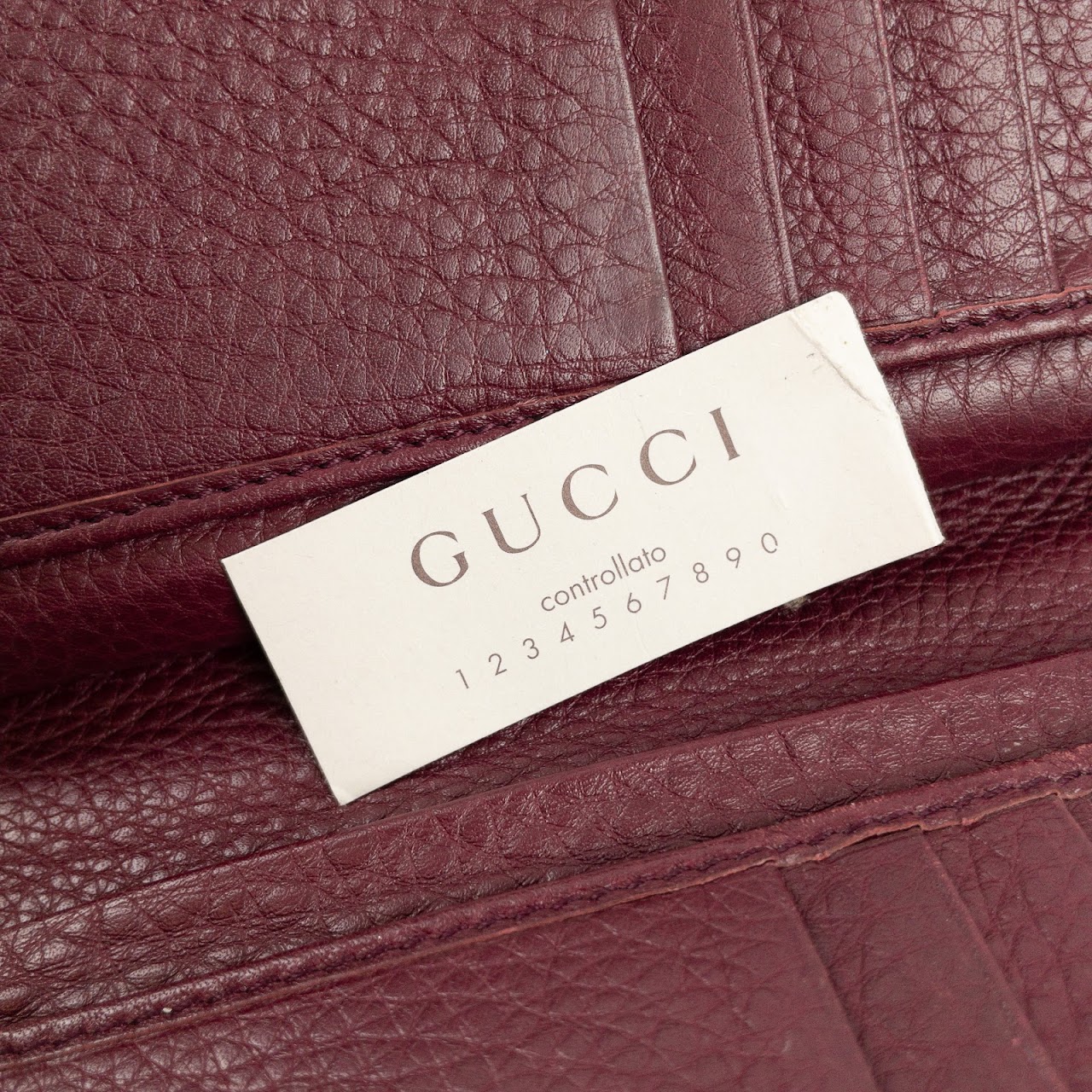 Gucci Burgundy Bamboo Wallet