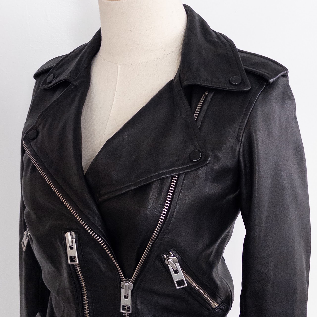 Allsaints 'Balfern' Sheep's Leather Biker Jacket