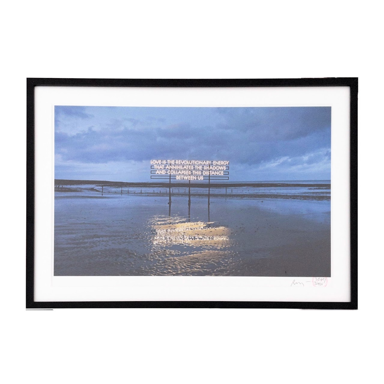 Robert Montgomery Signed Light Poem Photograph