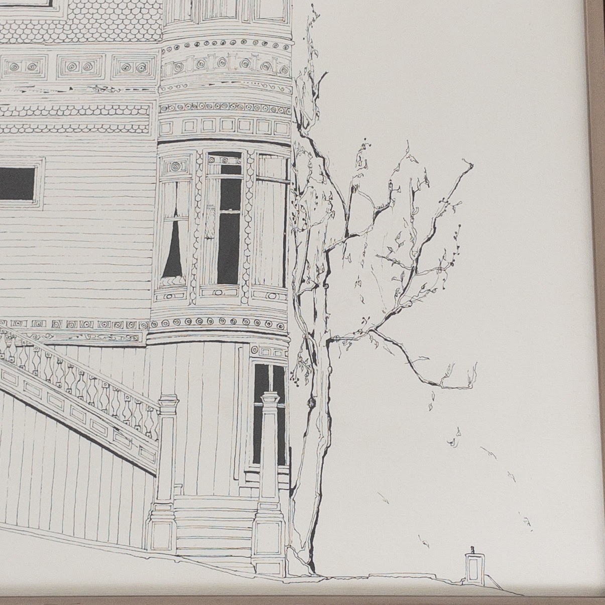 Steve Kogan Signed Architectural Ink Drawing