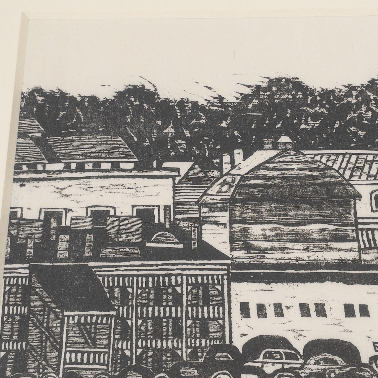 Signed Norwalk, Connecticut Woodblock Print