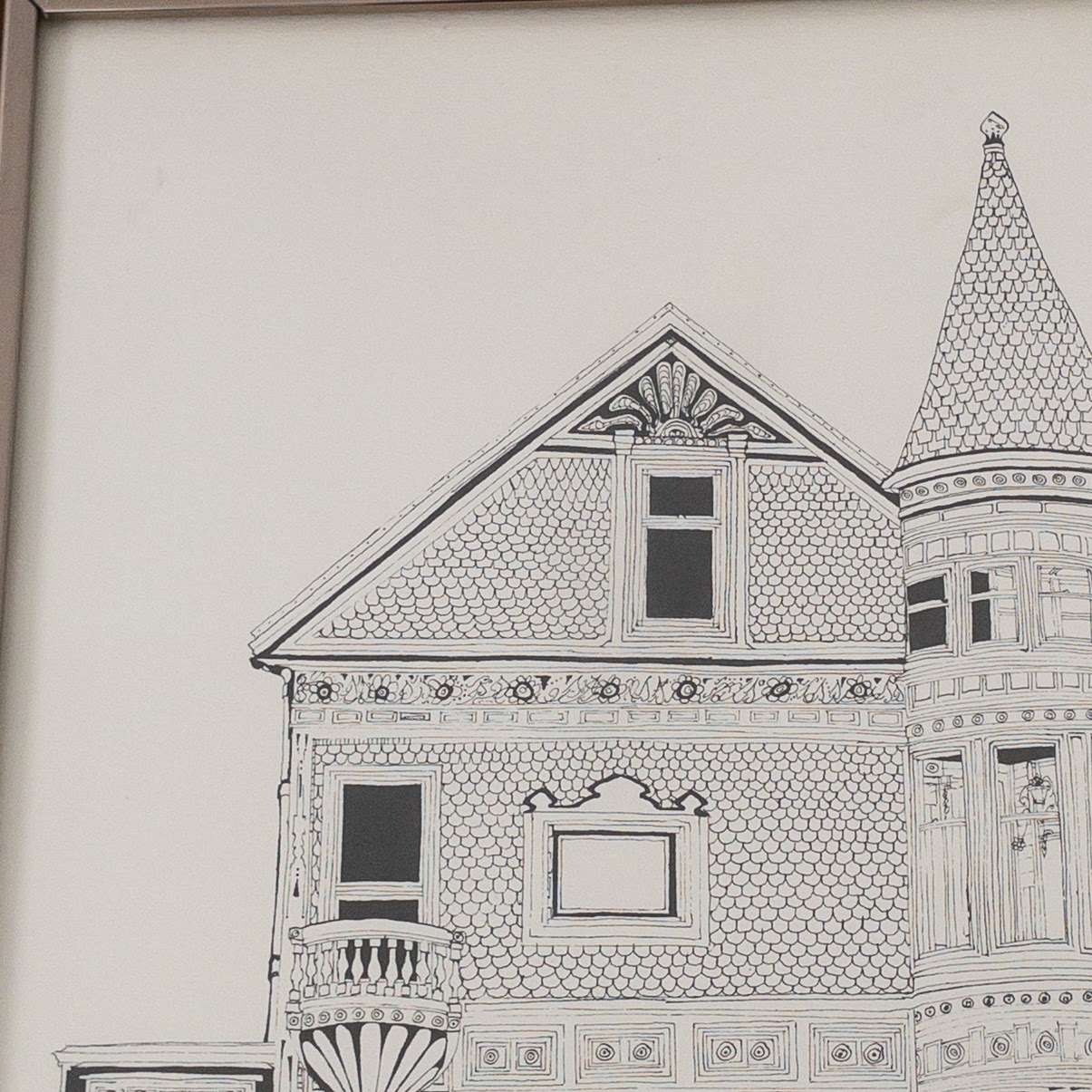 Steve Kogan Signed Architectural Ink Drawing