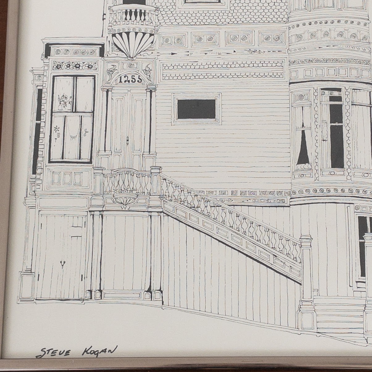 Steve Kogan Signed Architectural Ink Drawing