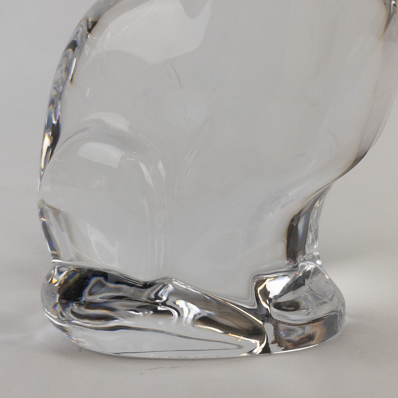 Orrefors Lead Crystal Cat Statuette