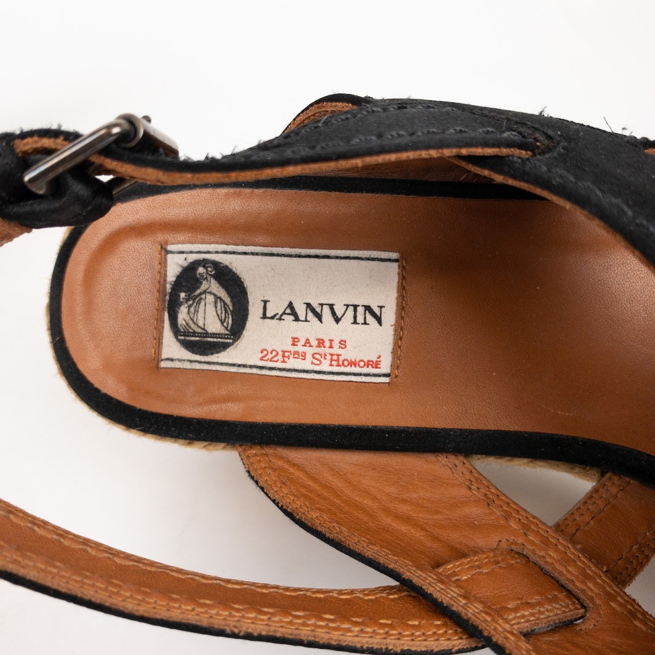 Lanvin Satin Platform Sandals