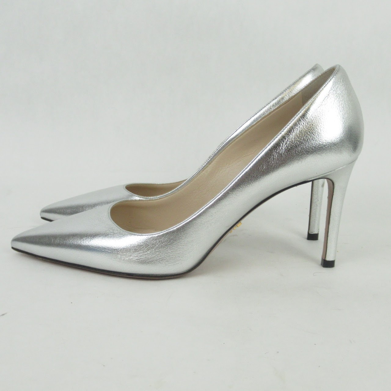 Prada Silver Metallic Pumps