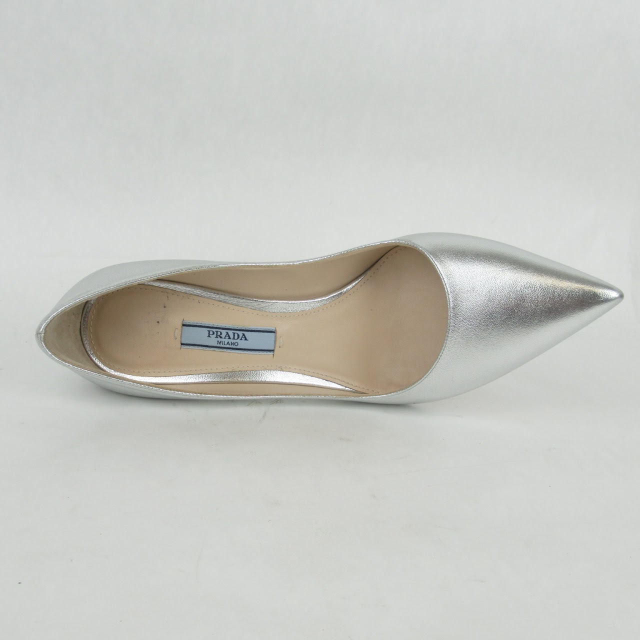 Prada Silver Metallic Pumps