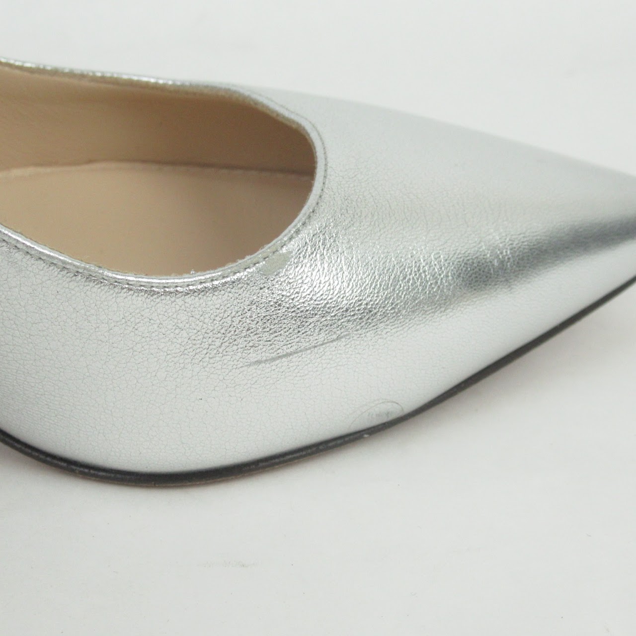 Prada Silver Metallic Pumps