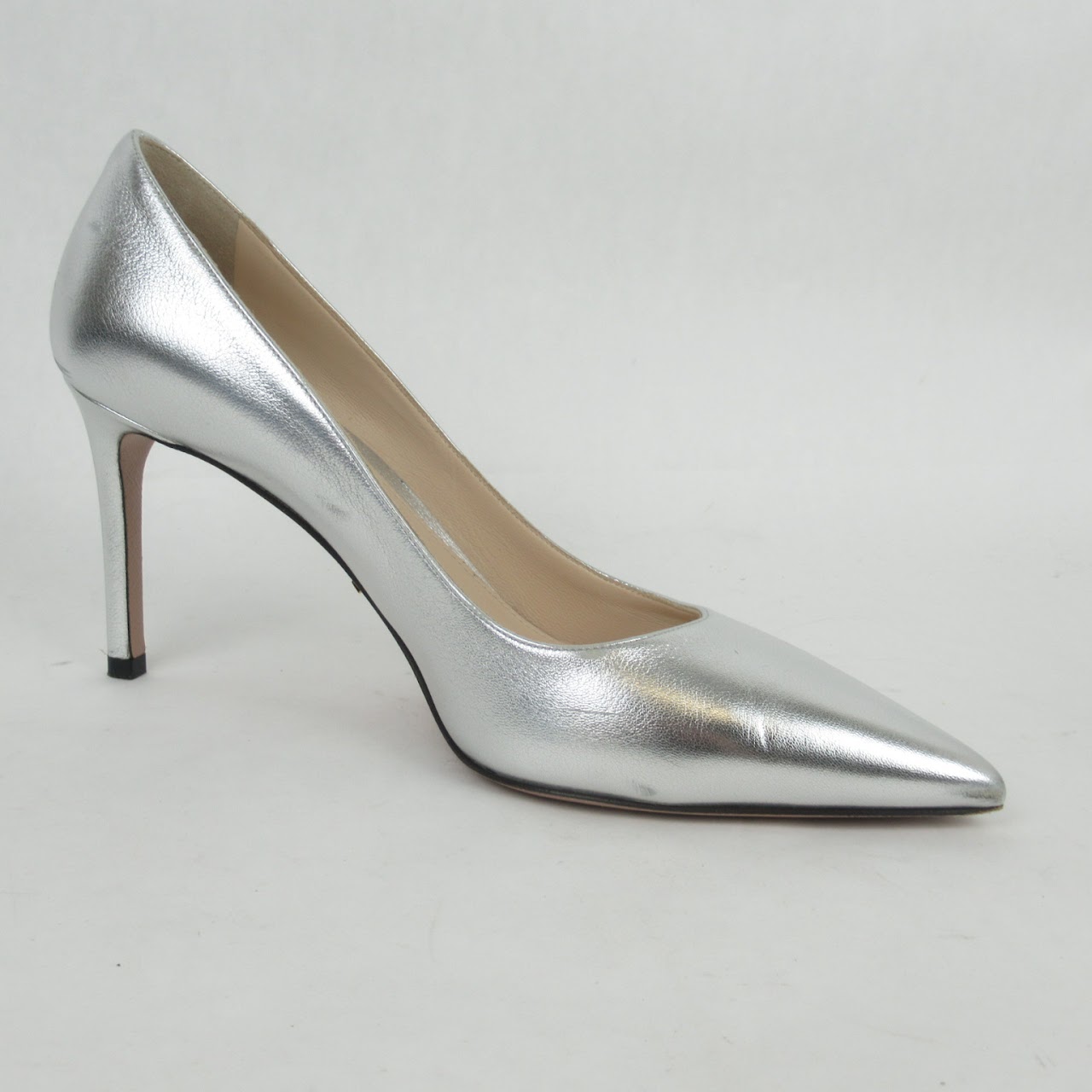 Prada Silver Metallic Pumps