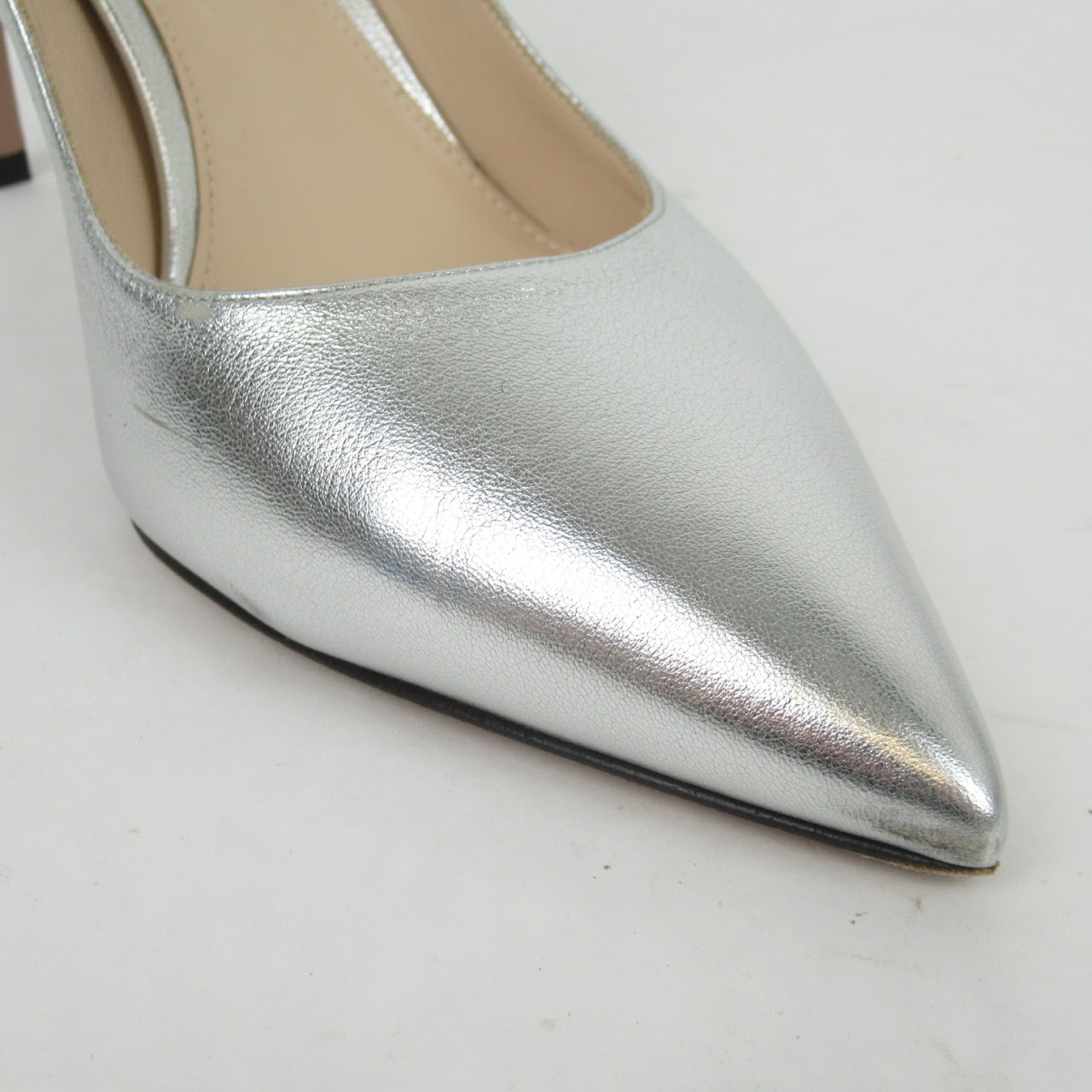 Prada Silver Metallic Pumps