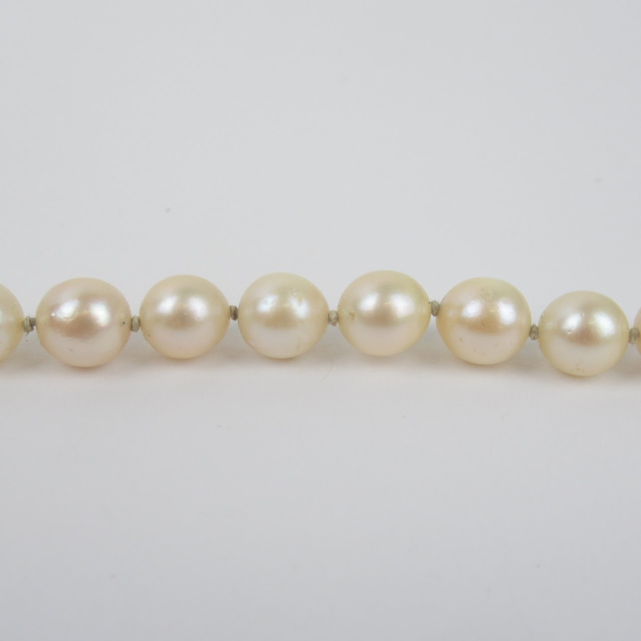 14K White Gold & Pearl Necklace