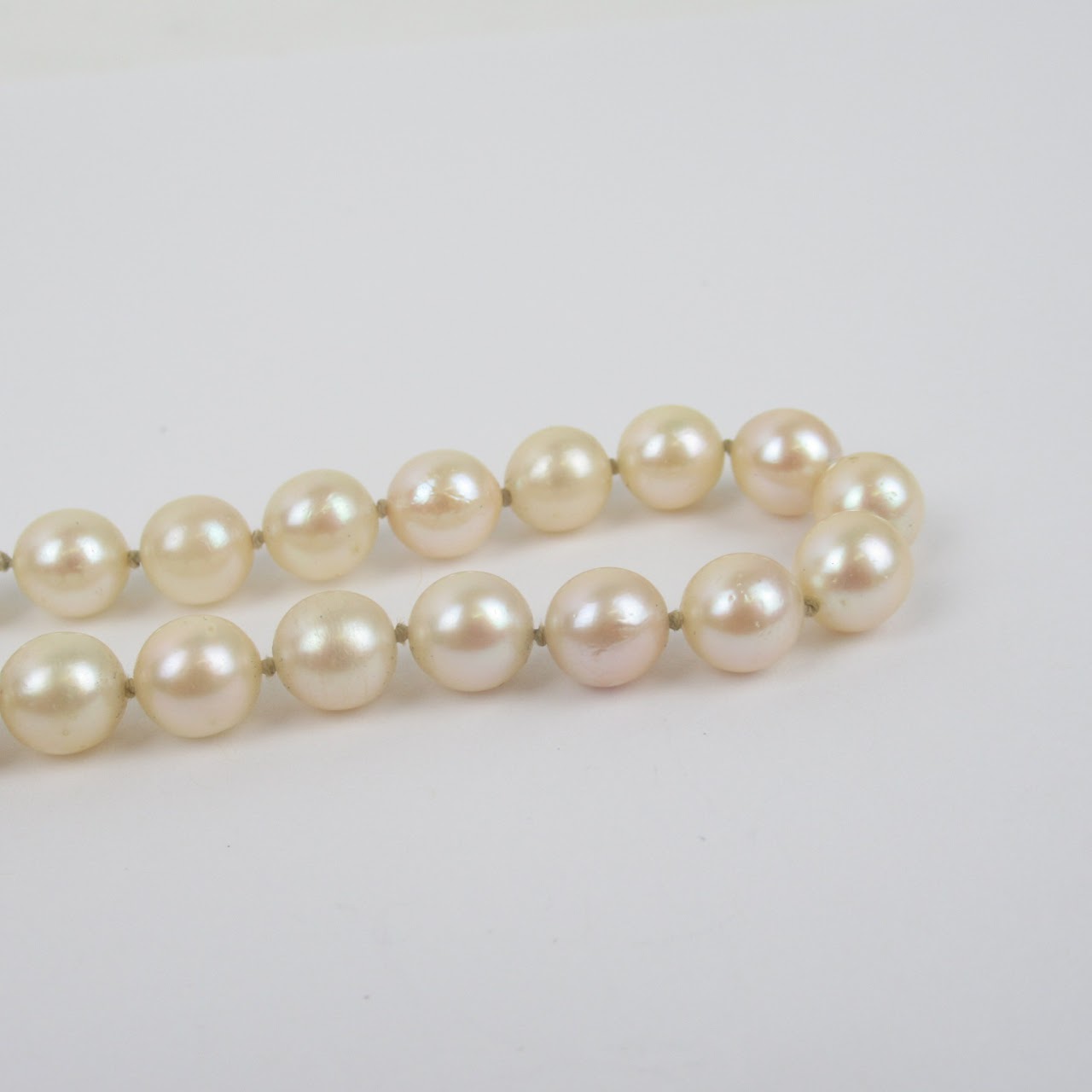 14K White Gold & Pearl Necklace