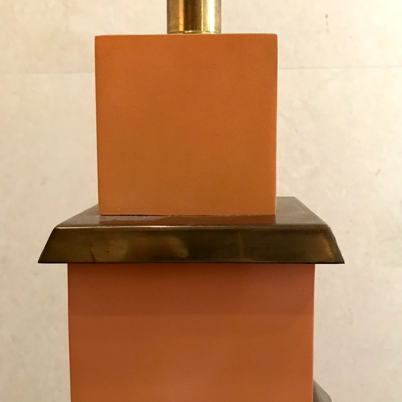 Jonathan Adler Lacquer & Brass Pagoda Table Lamp Pair