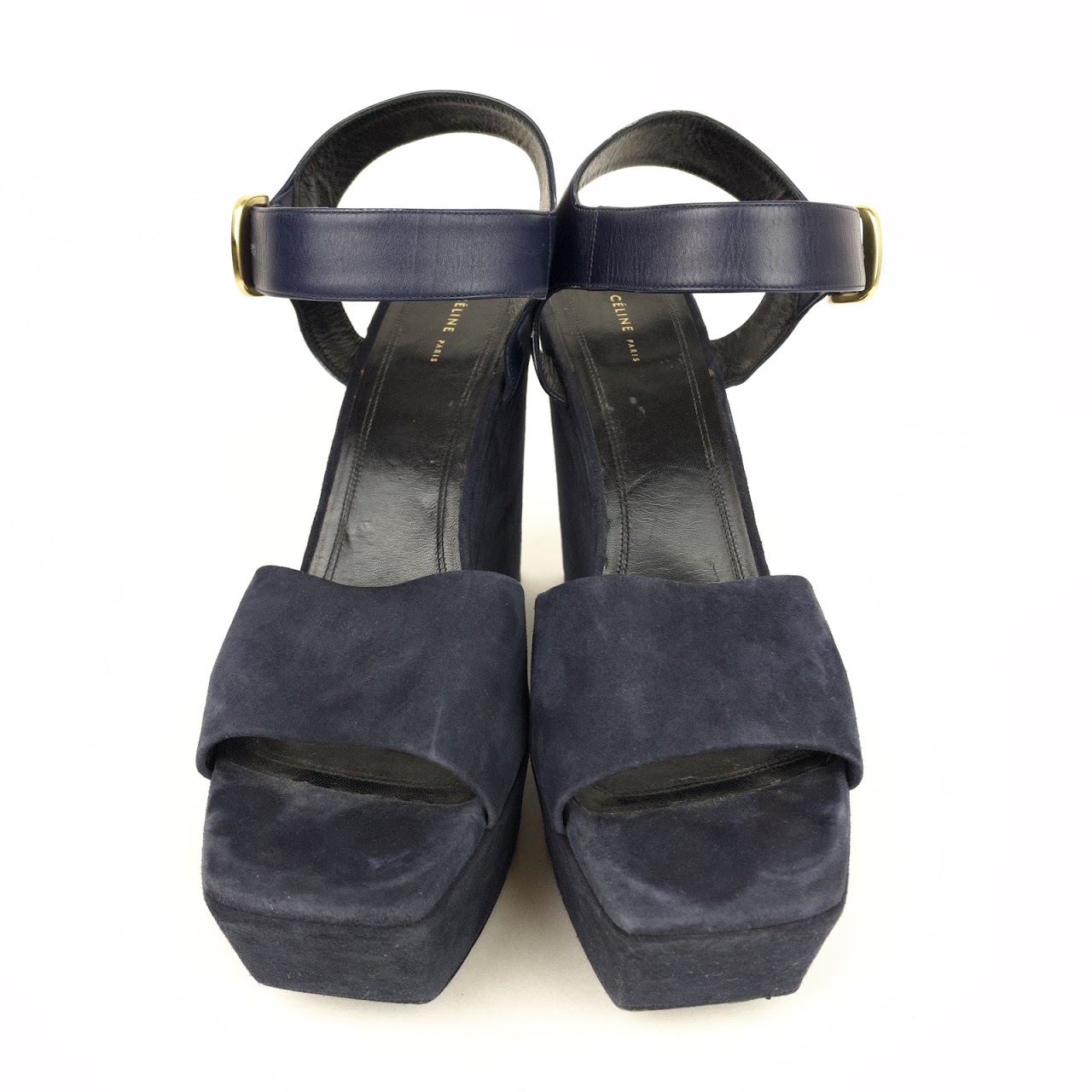 Céline Suede Platform Sandals