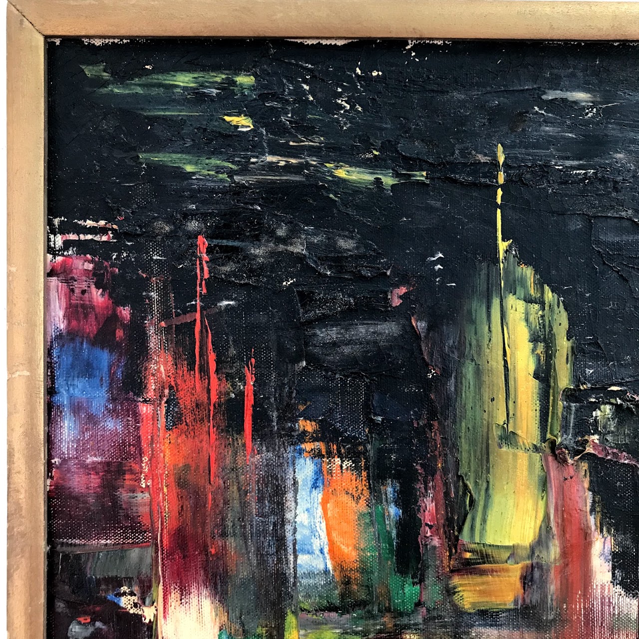 A. Bellow Signed Expressionist Cityscape, 1961