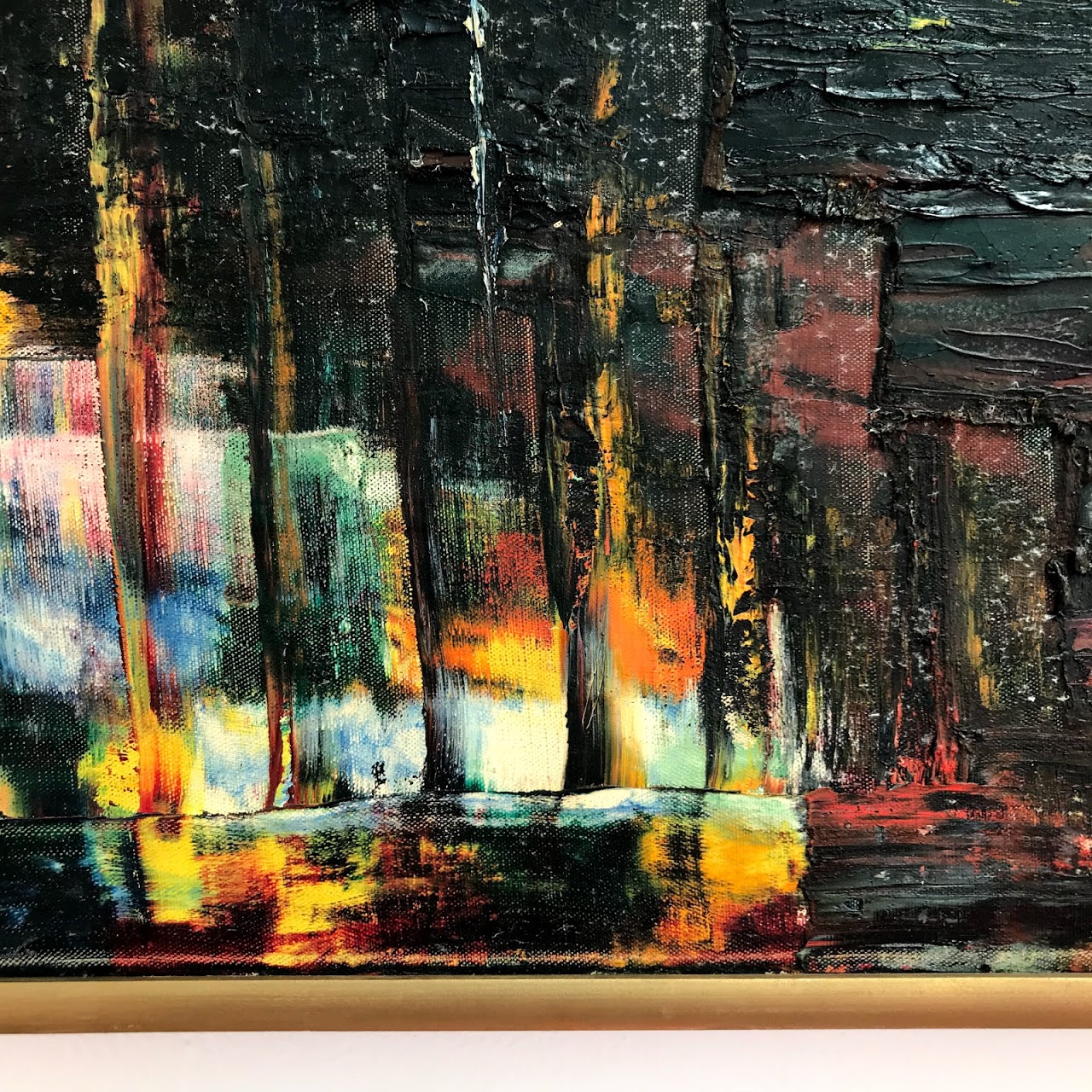 A. Bellow Signed Expressionist Cityscape, 1961