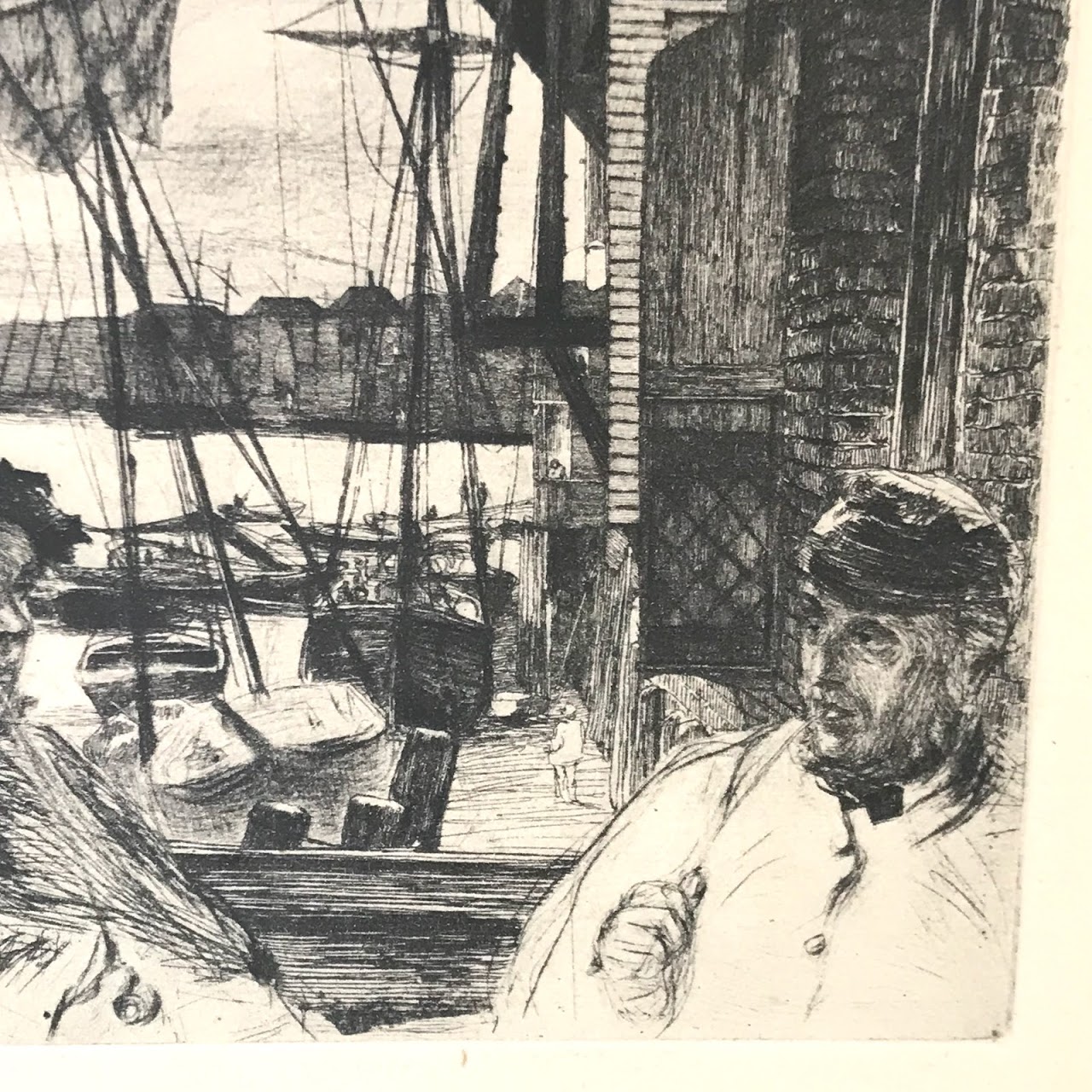 James A. McNeill Whistler 'Rotherhithe' Etching