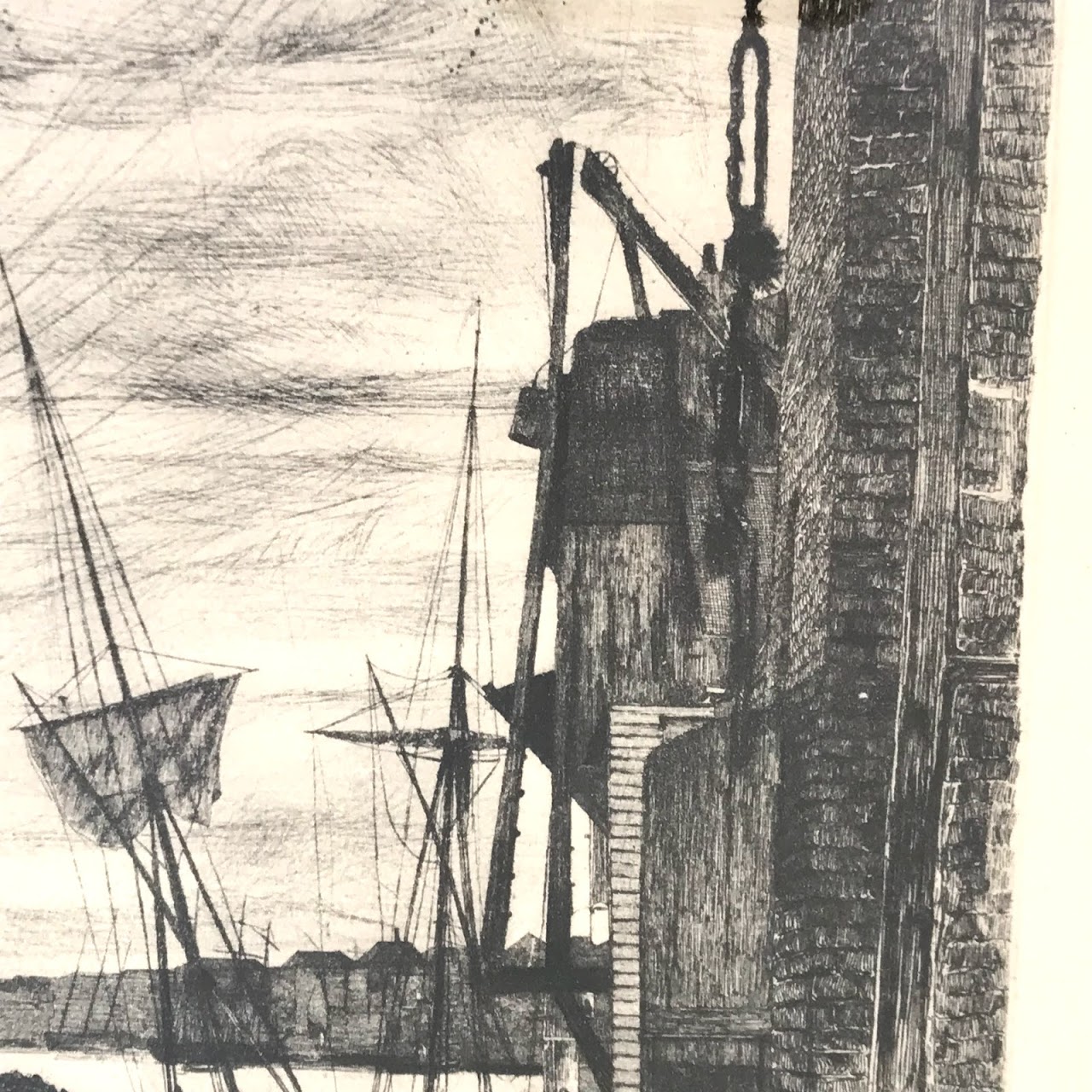 James A. McNeill Whistler 'Rotherhithe' Etching