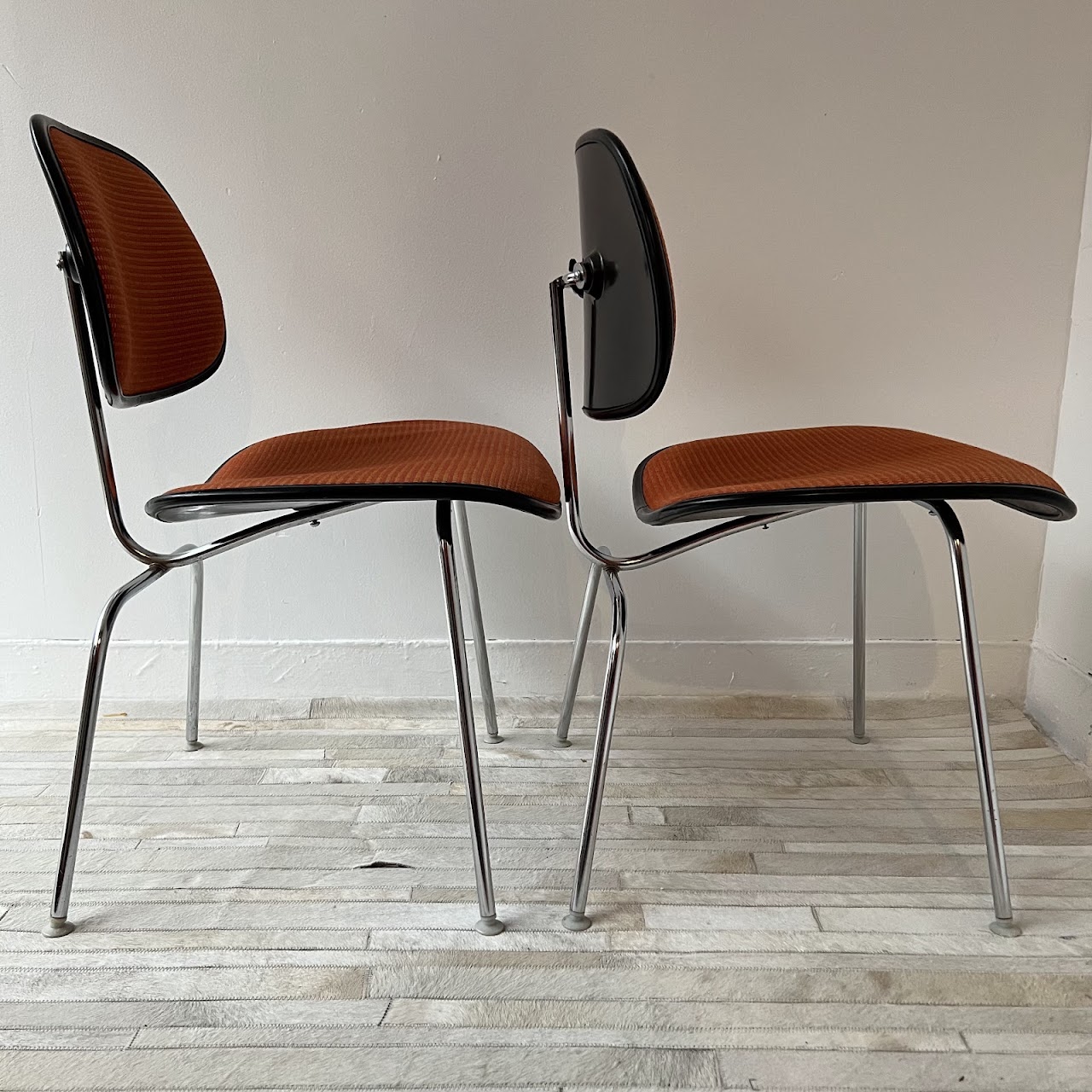 Herman Miller + Eames Vintage Side Chair Pair