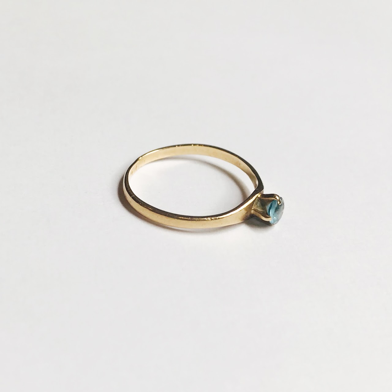 10k Gold & Blue Stone Ring