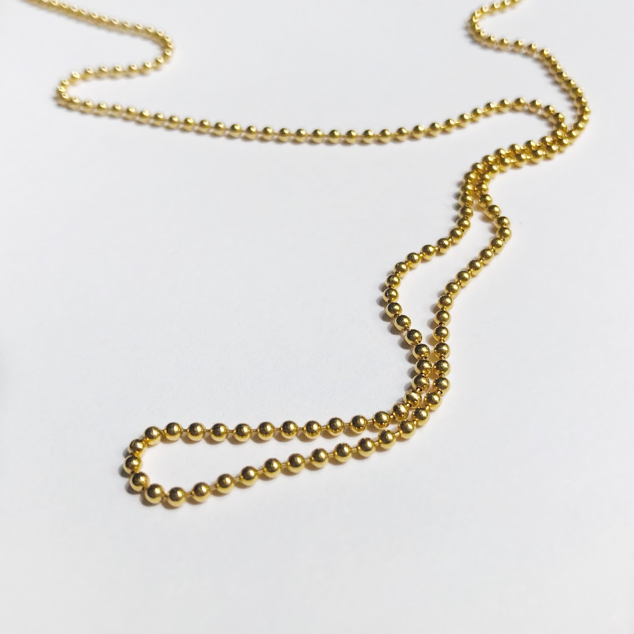 18k Gold Shot Bead Chain