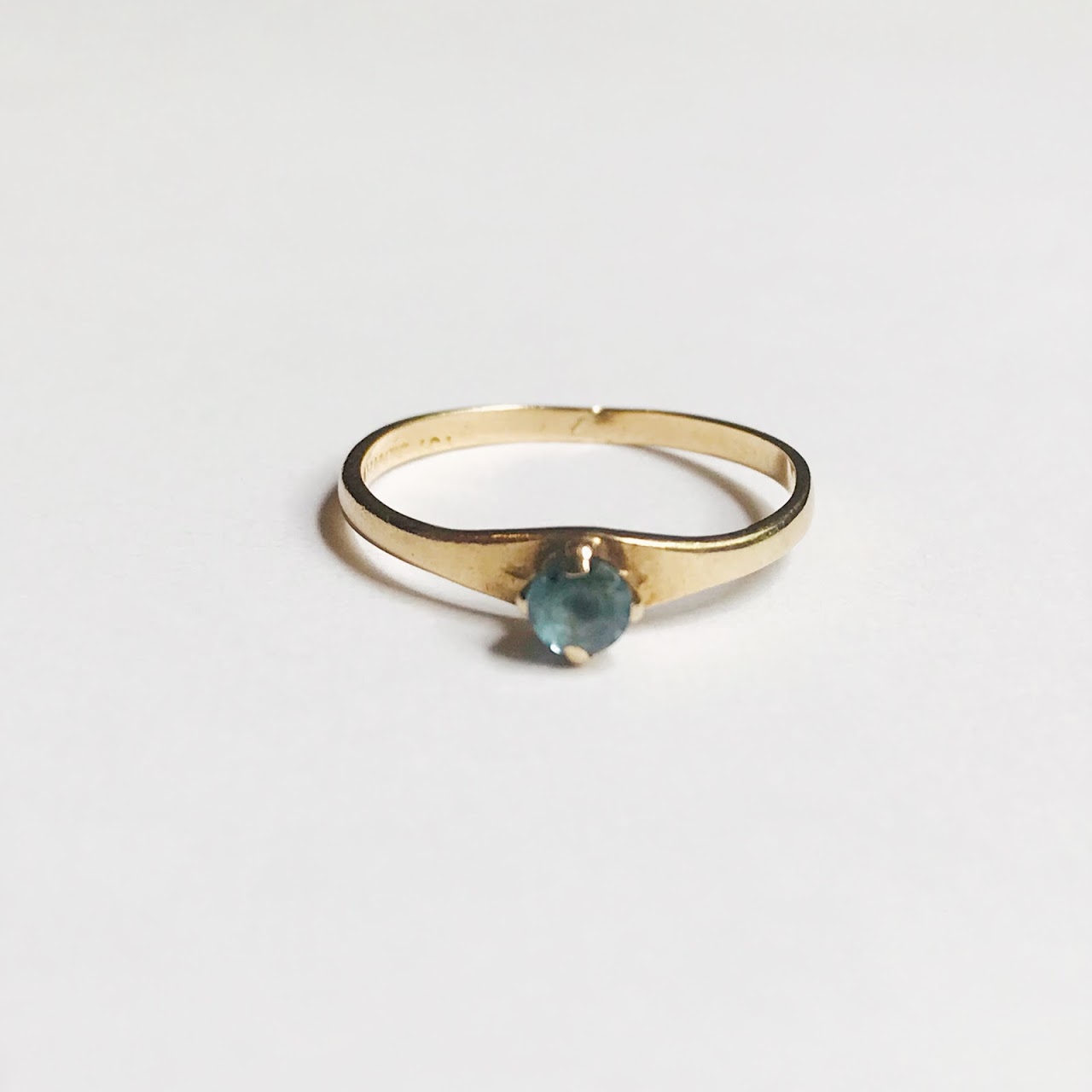 10k Gold & Blue Stone Ring