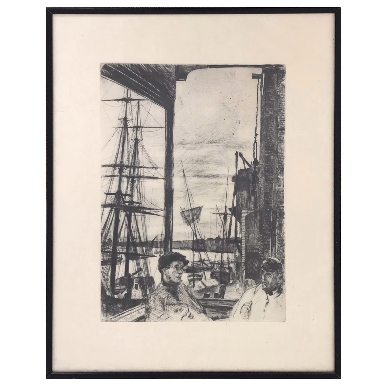 James A. McNeill Whistler 'Rotherhithe' Etching