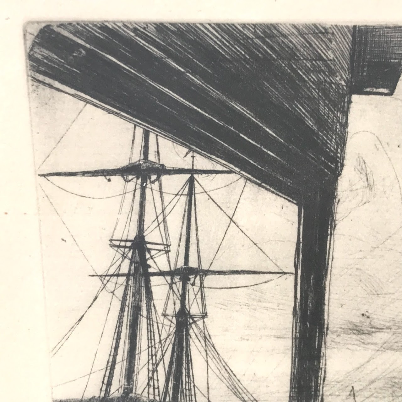 James A. McNeill Whistler 'Rotherhithe' Etching