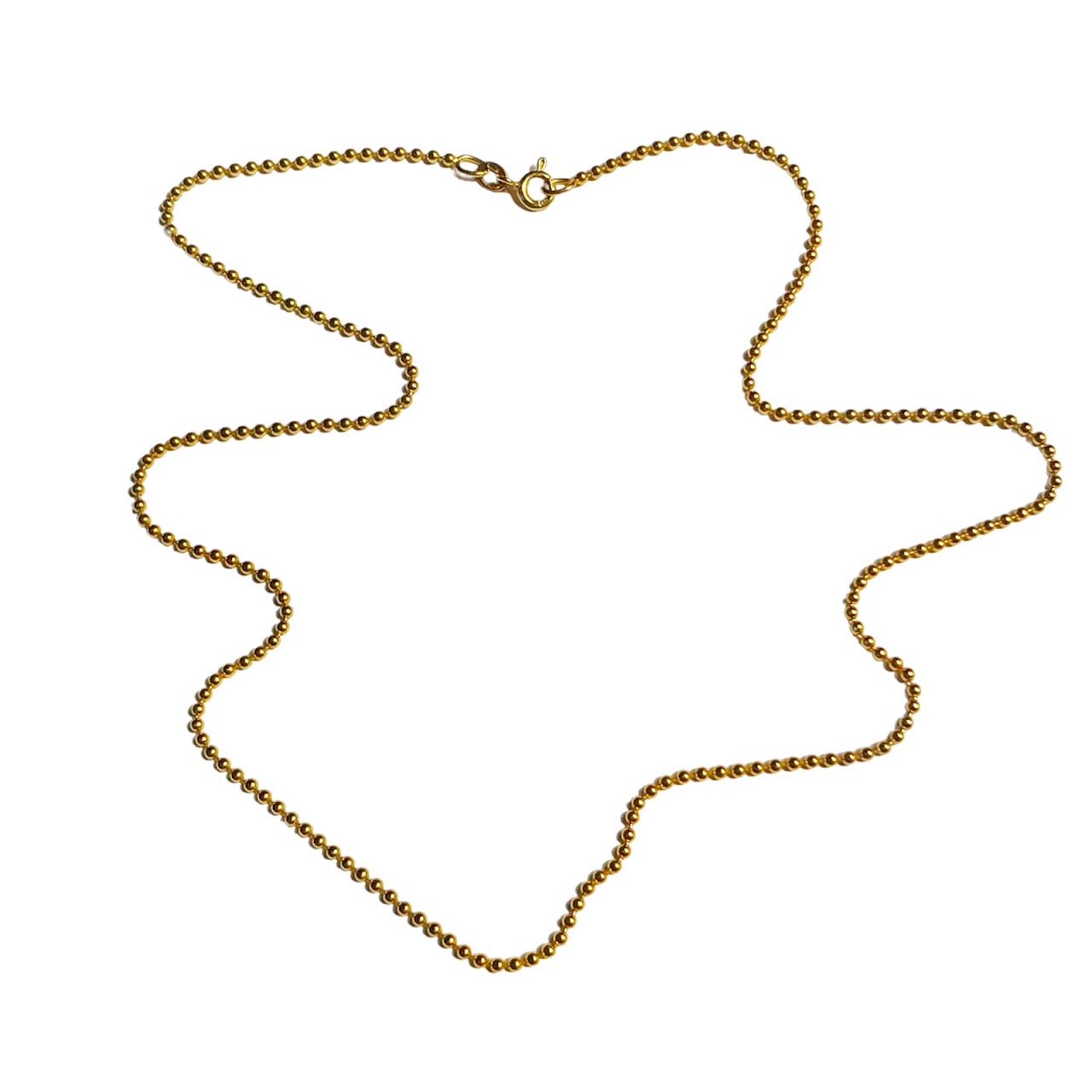 18k Gold Shot Bead Chain