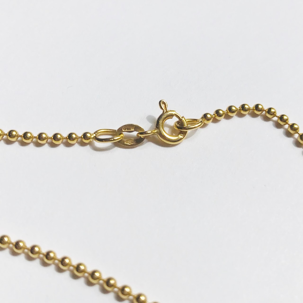 18k Gold Shot Bead Chain