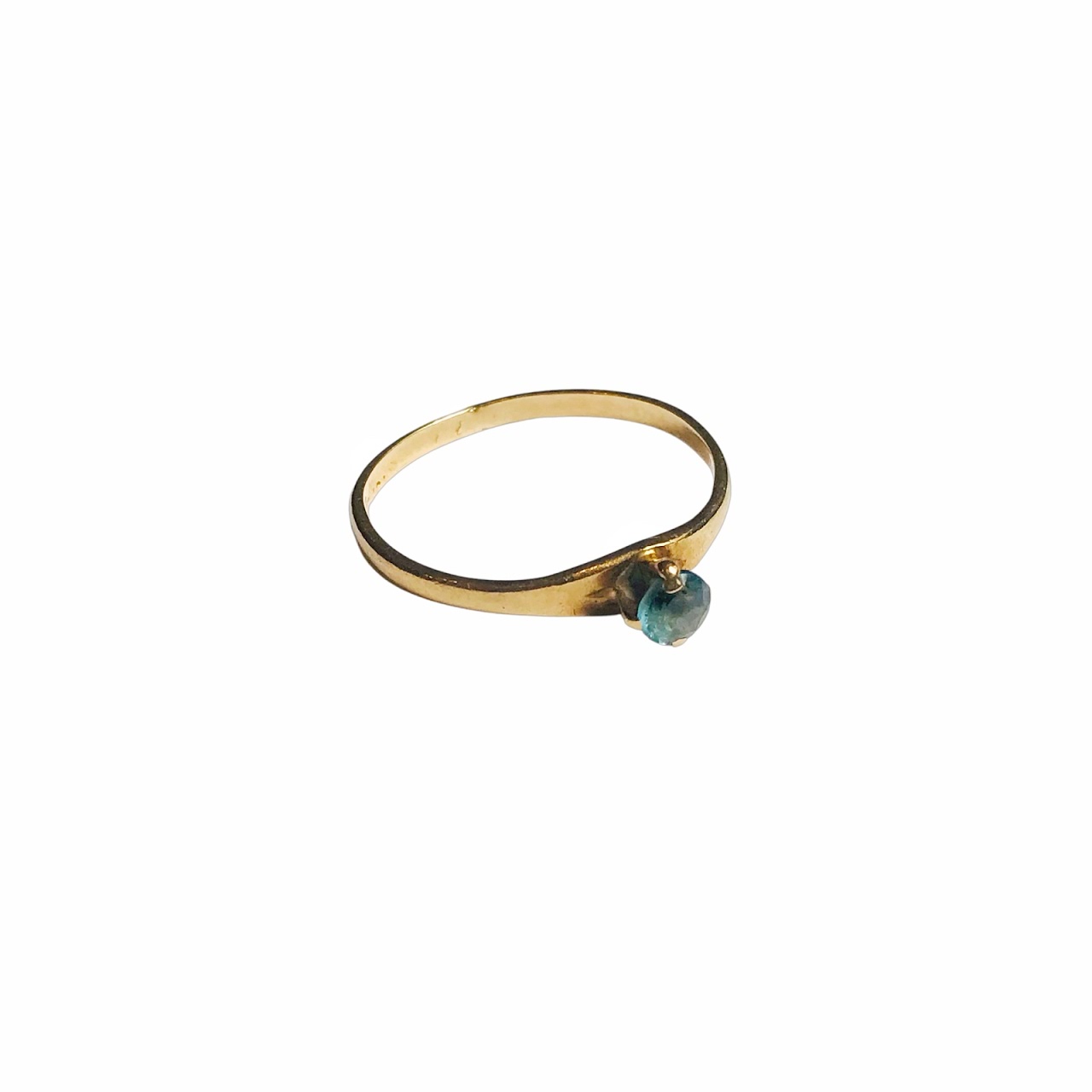 10k Gold & Blue Stone Ring