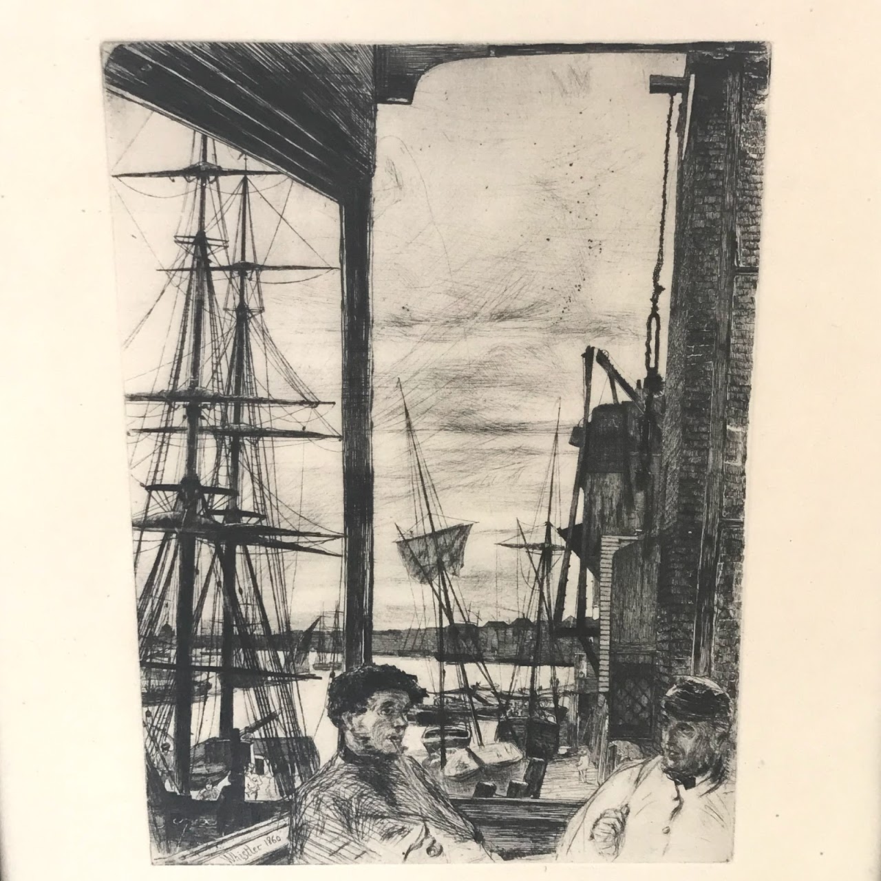 James A. McNeill Whistler 'Rotherhithe' Etching