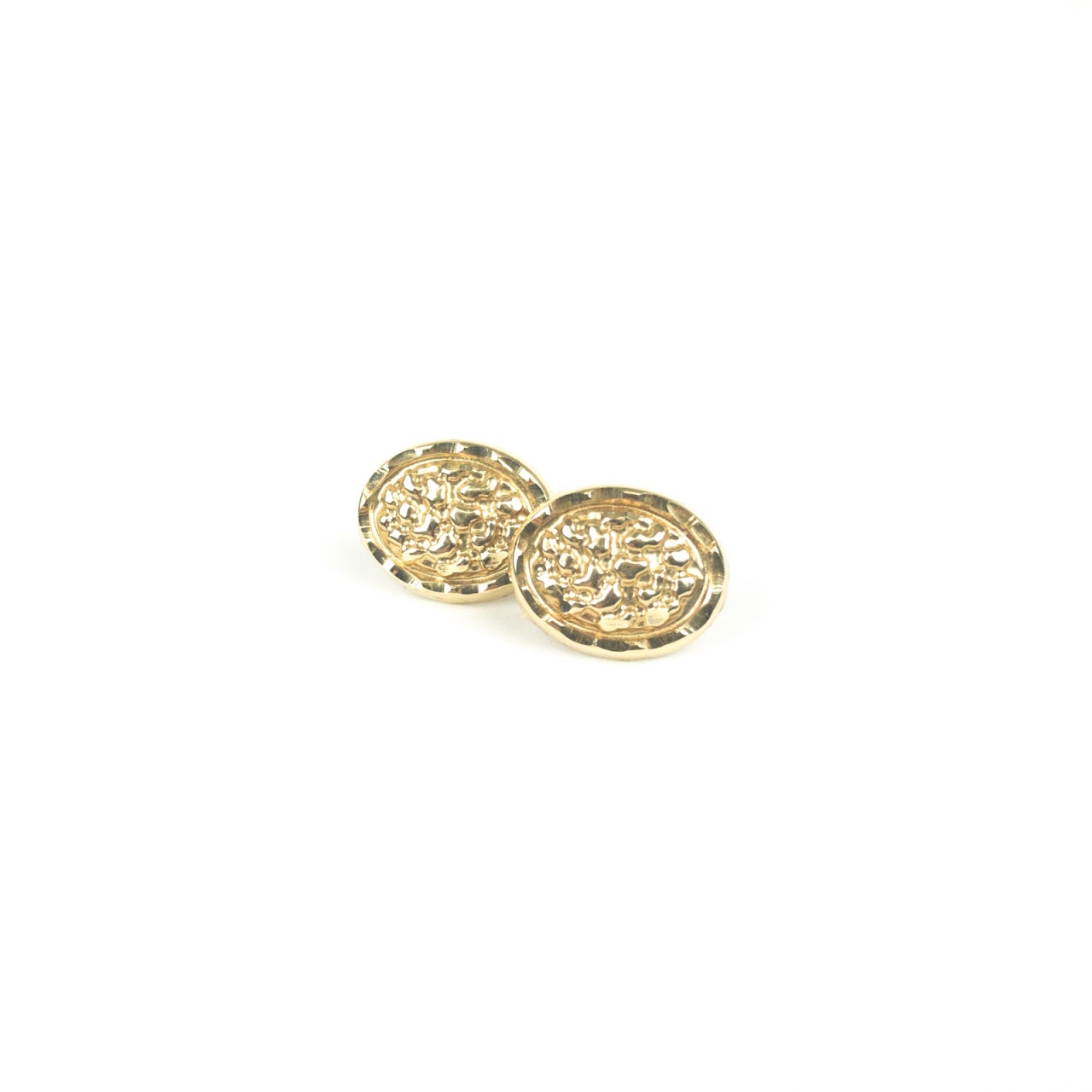 10k Gold Oval Earrings