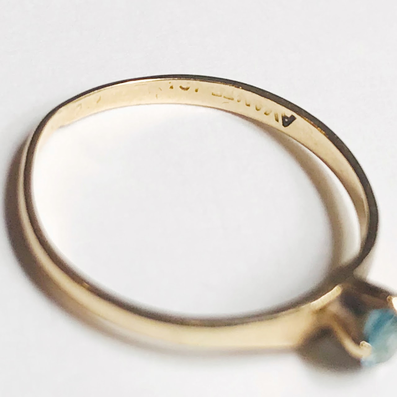 10k Gold & Blue Stone Ring