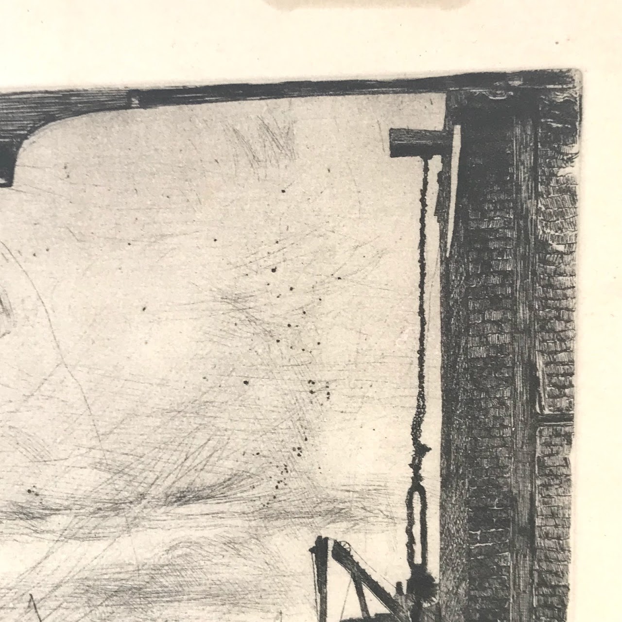 James A. McNeill Whistler 'Rotherhithe' Etching