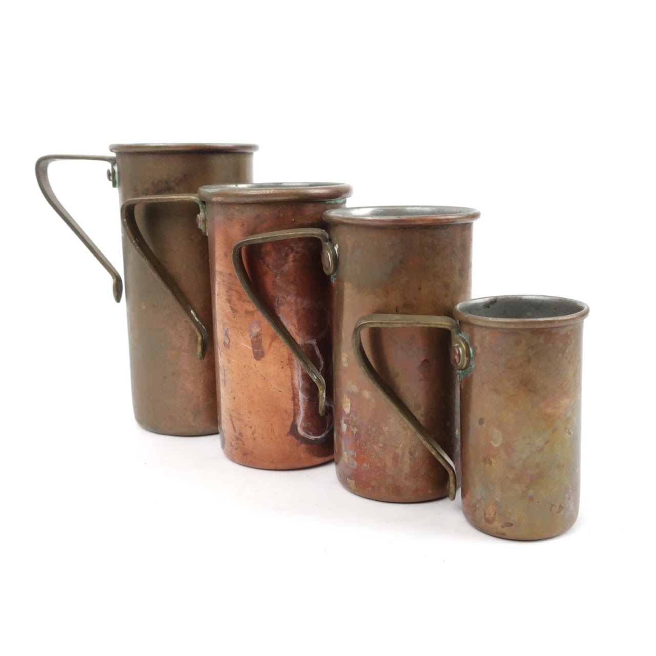 Copper Antique Measuring Cup Set