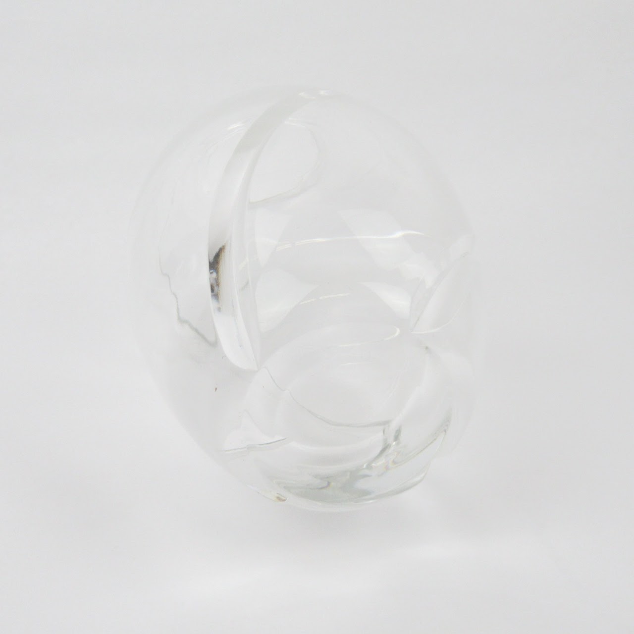 Tiffany And Co Swirl Optic Crystal Vase 2863