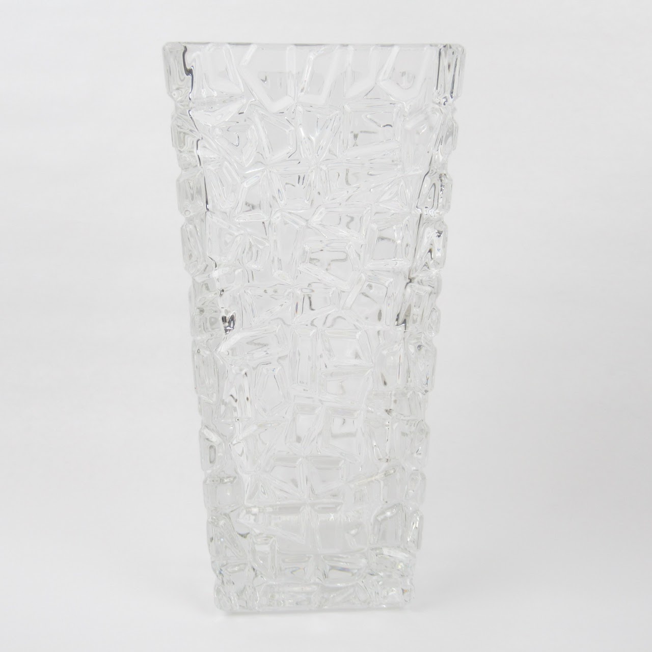 Tiffany & Co. Rock Cut Crystal Vase