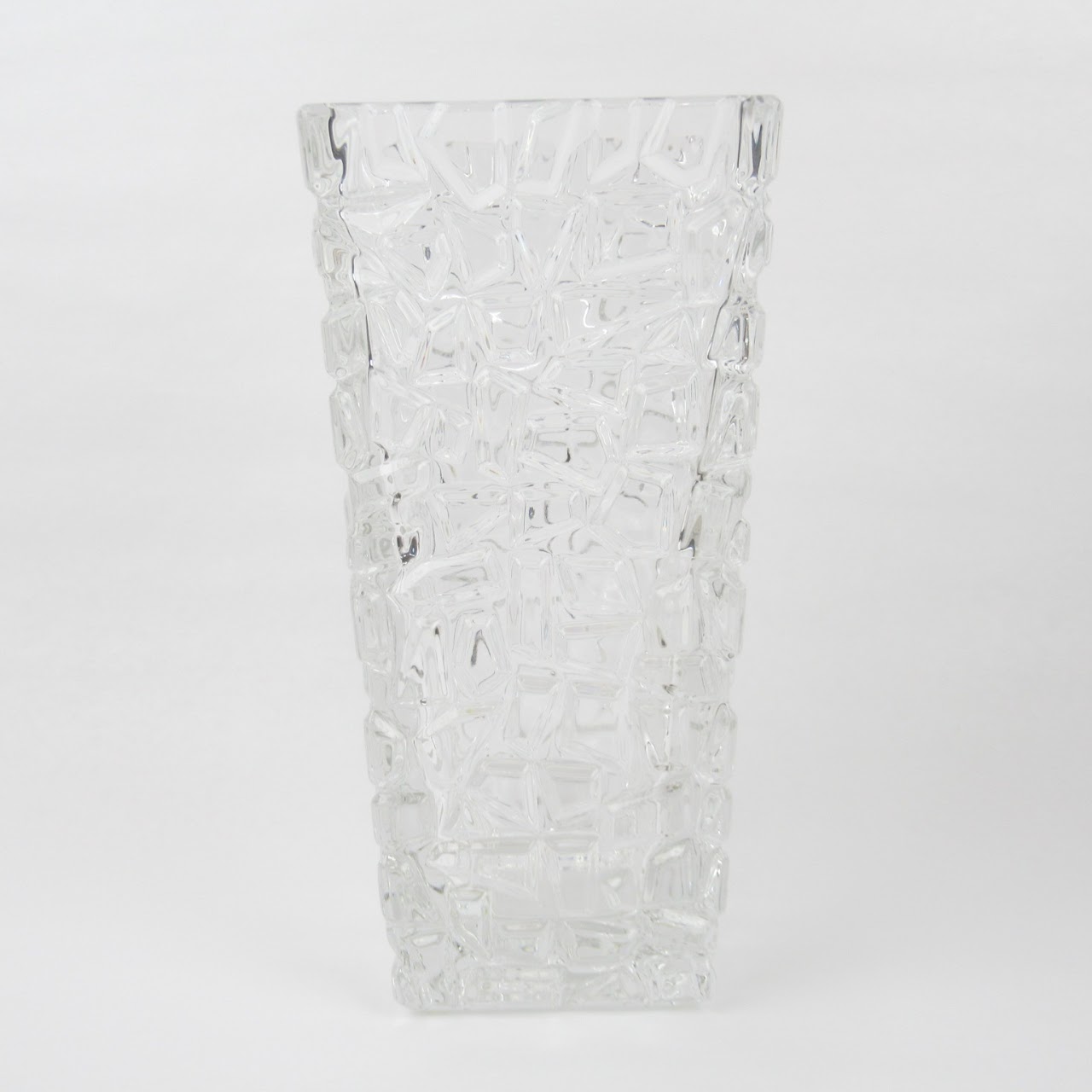 Tiffany & Co. Rock Cut Crystal Vase