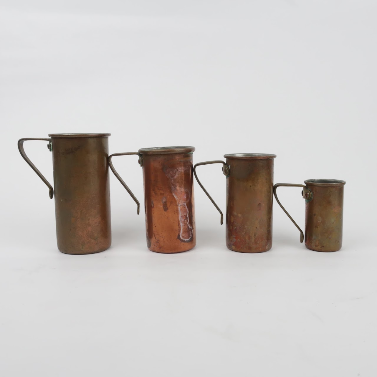 Copper Antique Measuring Cup Set