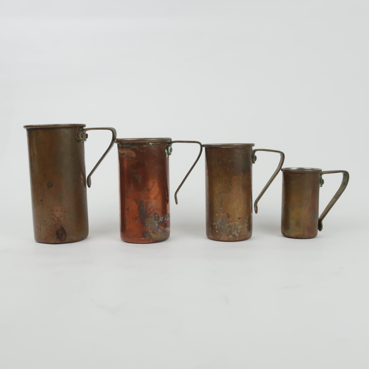 Copper Antique Measuring Cup Set