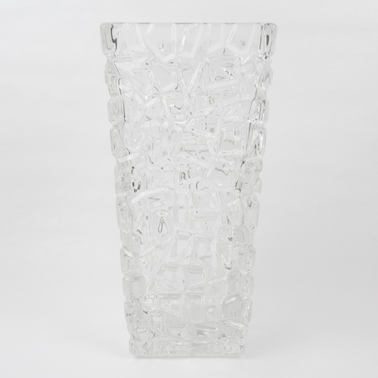 Tiffany & Co. Rock Cut Crystal Vase