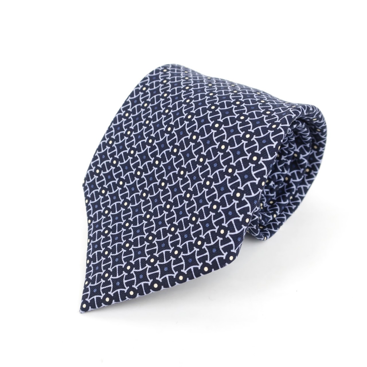 Hermès Woven Blue Tie