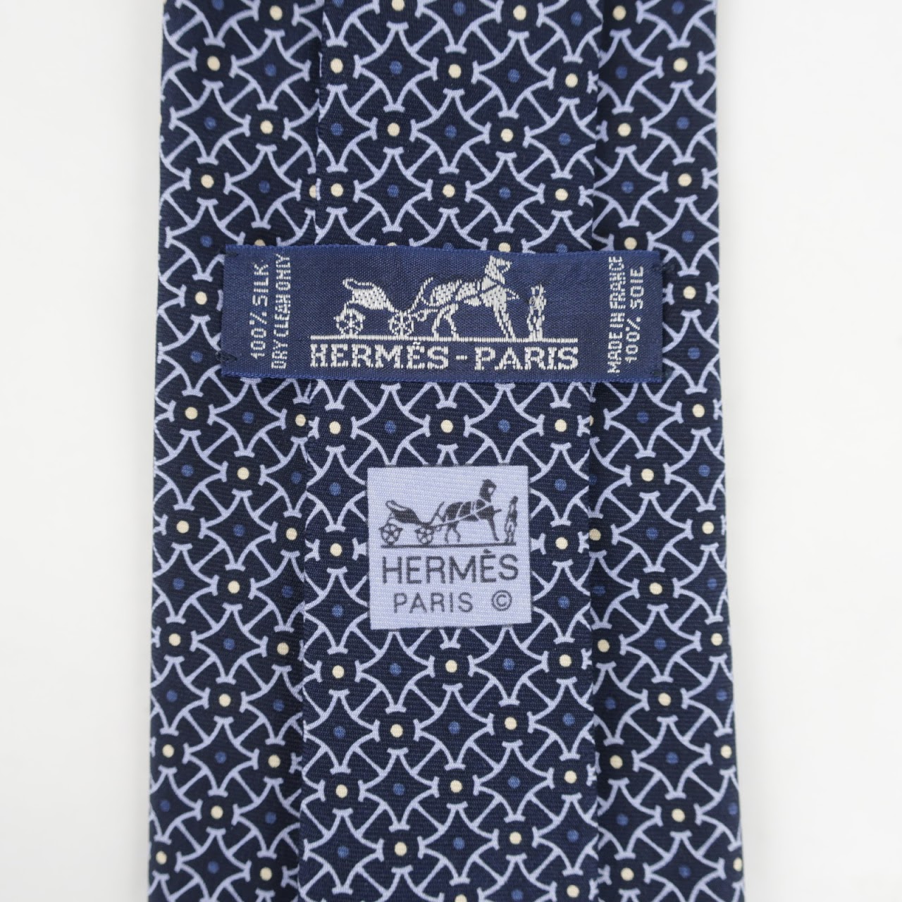 Hermès Woven Blue Tie