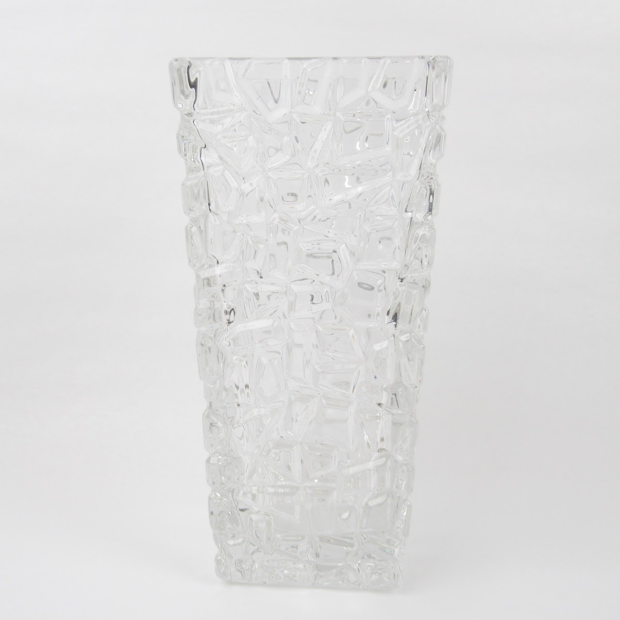 Tiffany & Co. Rock Cut Crystal Vase