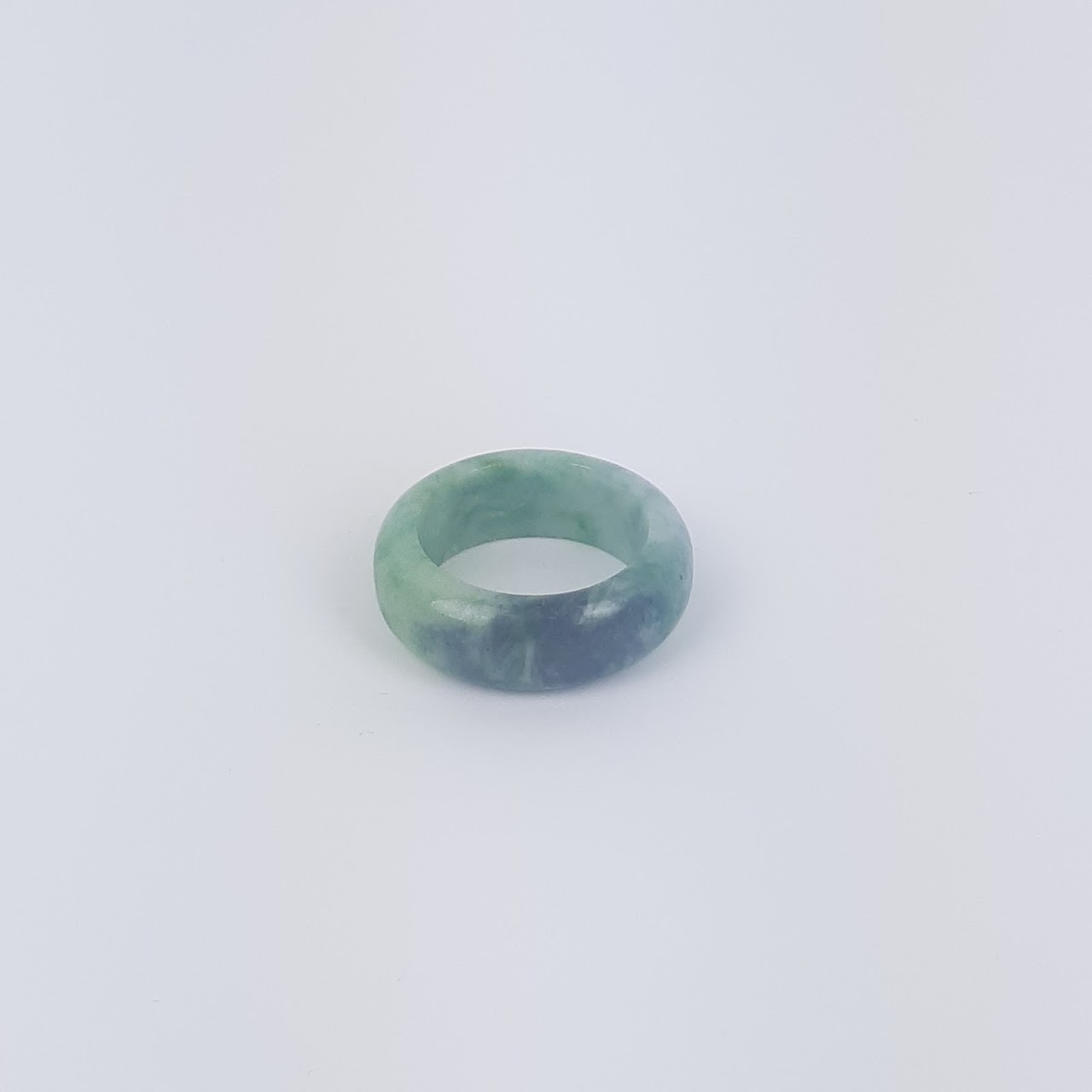 Jade Marbled Dark Green Ring