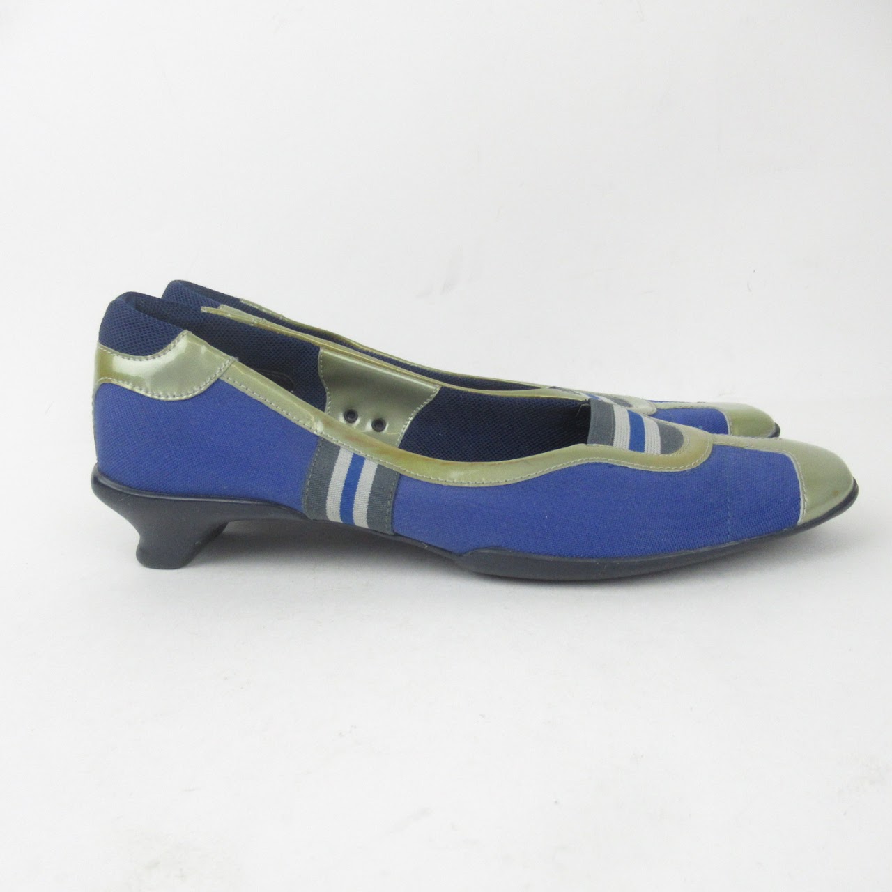Prada Blue Nylon Heels