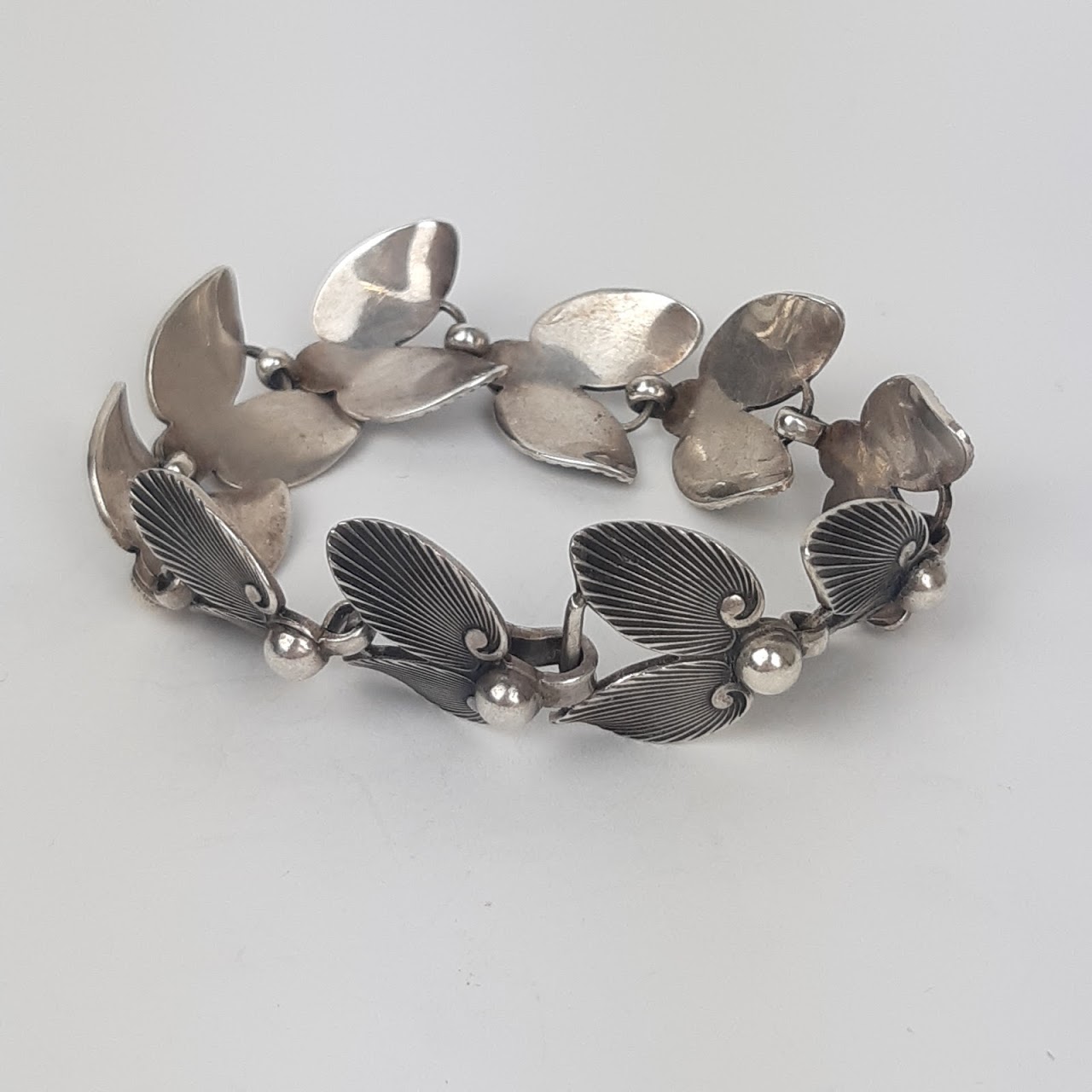 Sterling Silver Leaf Bracelet